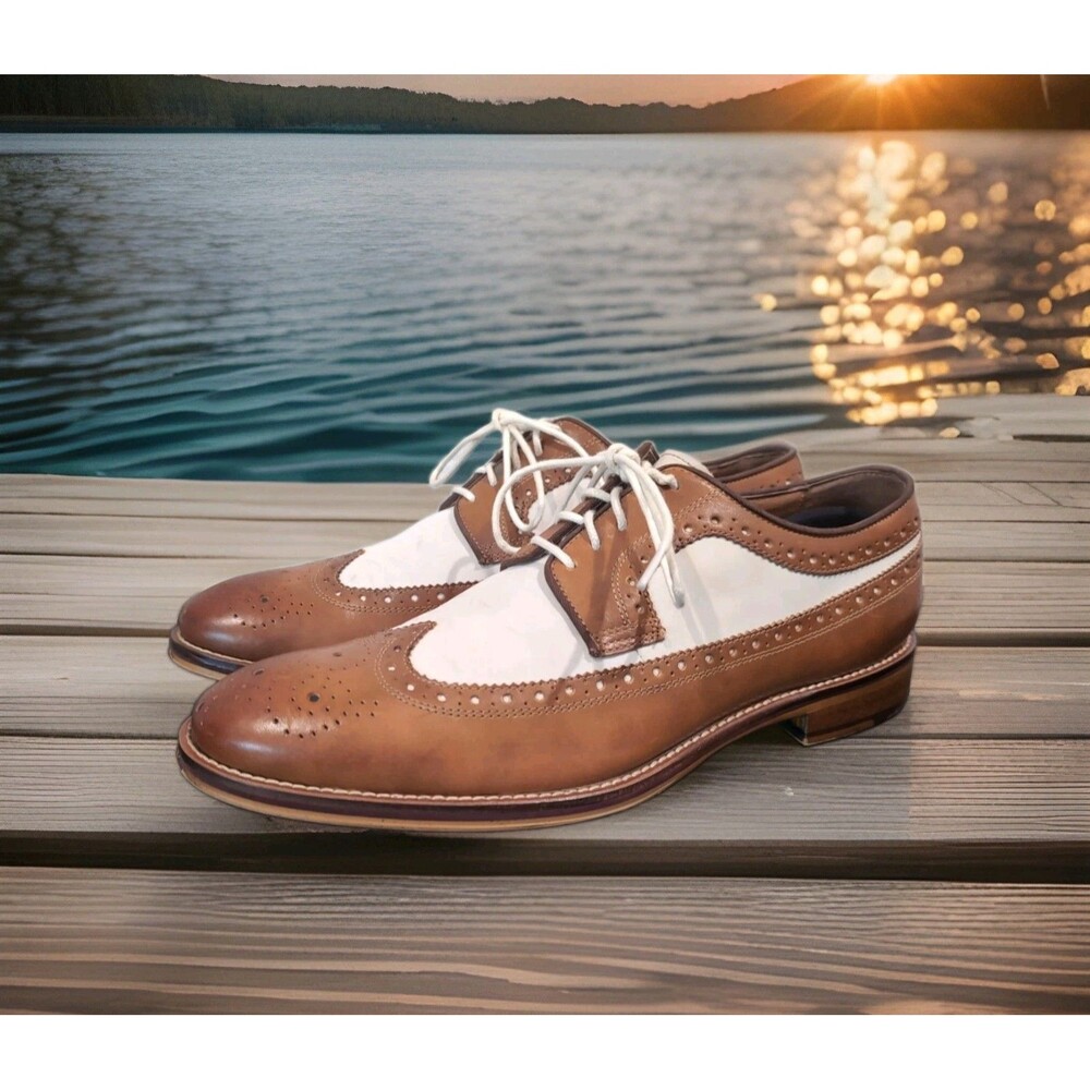 JOHNSTON & MURPHY "CONARD" LEATHER WINGTIP CLASSIC OXFORD MENS SIZE 10M